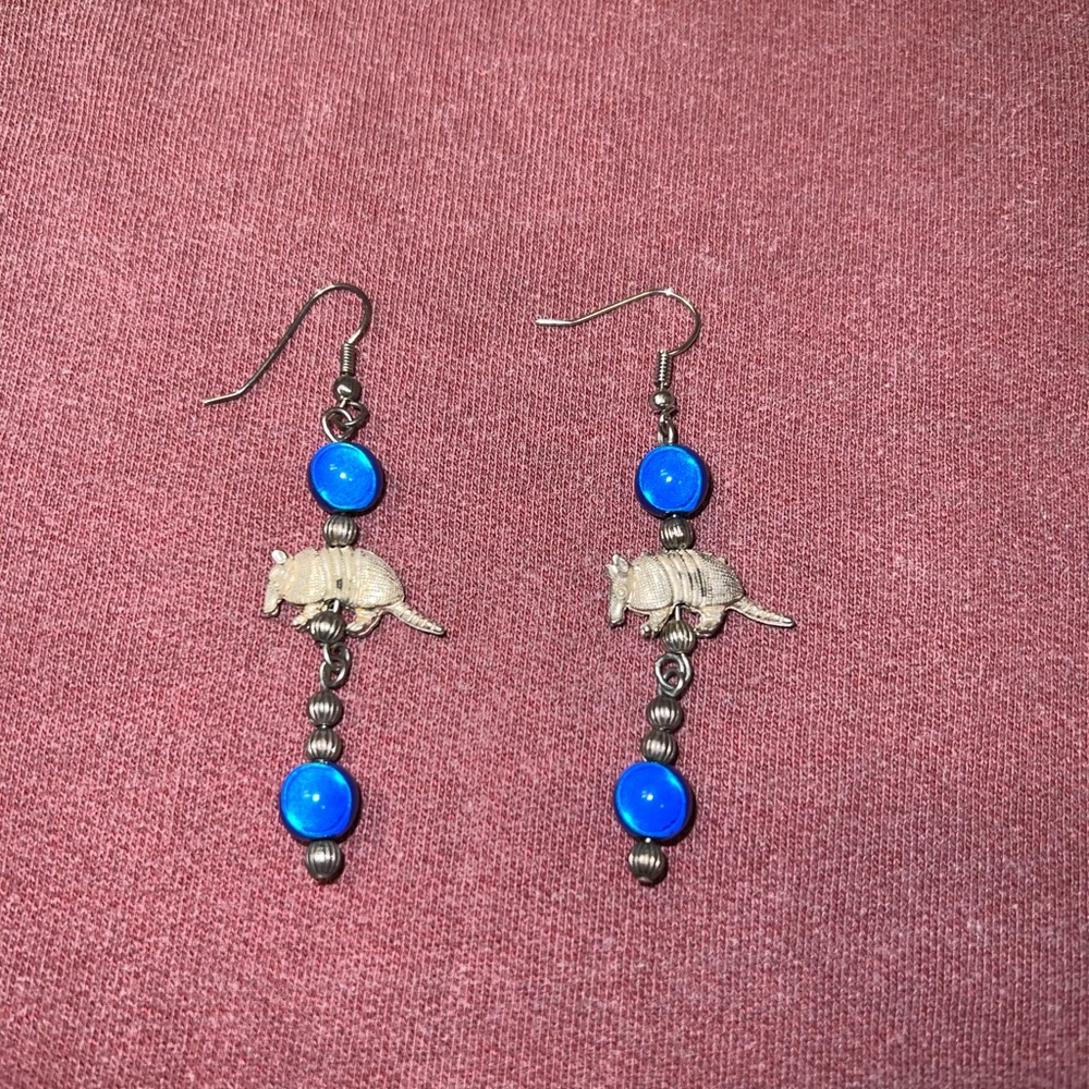3D Armadillo Earrings